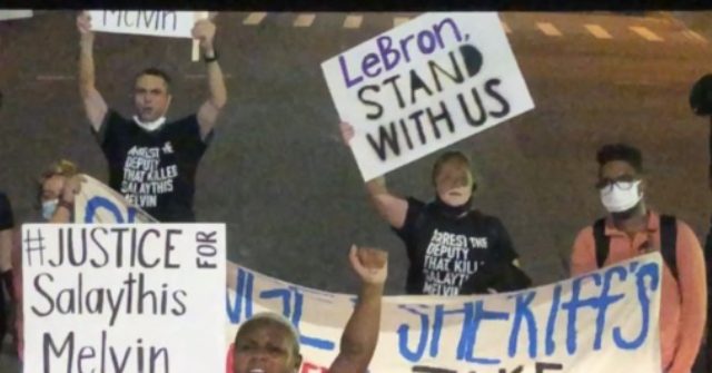 'LeBron Can You Help Us?': BLM Protesters Block Buses
Outside NBA Campus 1