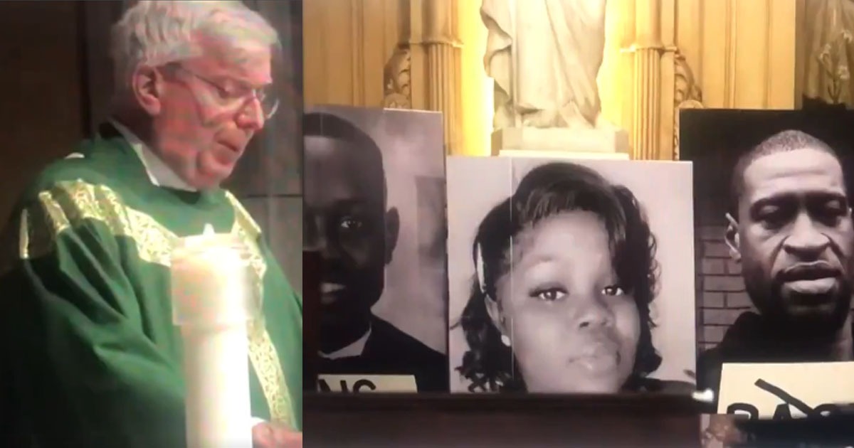 VIDEO: Priest Affirms ‘White Privilege,’ ‘Racial Justice,’
in Front of Altar for George Floyd, Ahmaud Arbery 1