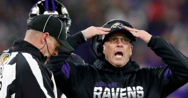 Ravens Coach Could Face Fines for Removing Mask to Yell at
Ref 1