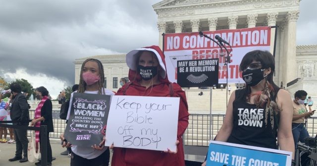 Watch Live: Left-wing Groups Protest Across Country to
Oppose Amy Coney Barrett Nomination 1