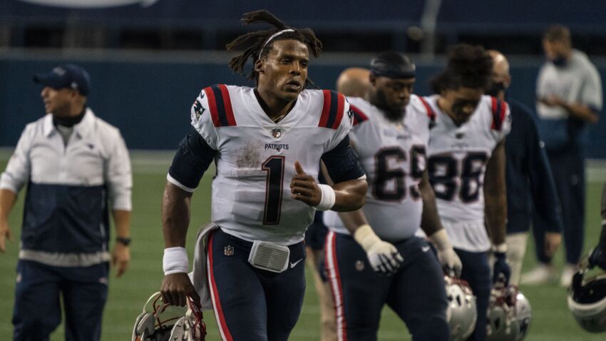 What Cam Newton had to say after the Patriots lost to the
Seahawks 1