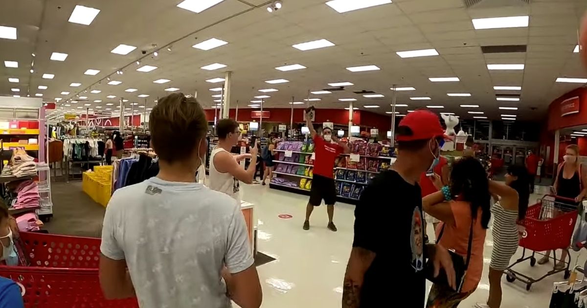 ‘We’re Not Gonna Take It:’ Fed-Up Crowd Marches Through
Target Chanting ‘Take Your Mask Off’ 1 ‘We’re Not Gonna Take It:’ Fed-Up Crowd Marches Through
Target Chanting ‘Take Your Mask Off’ 1