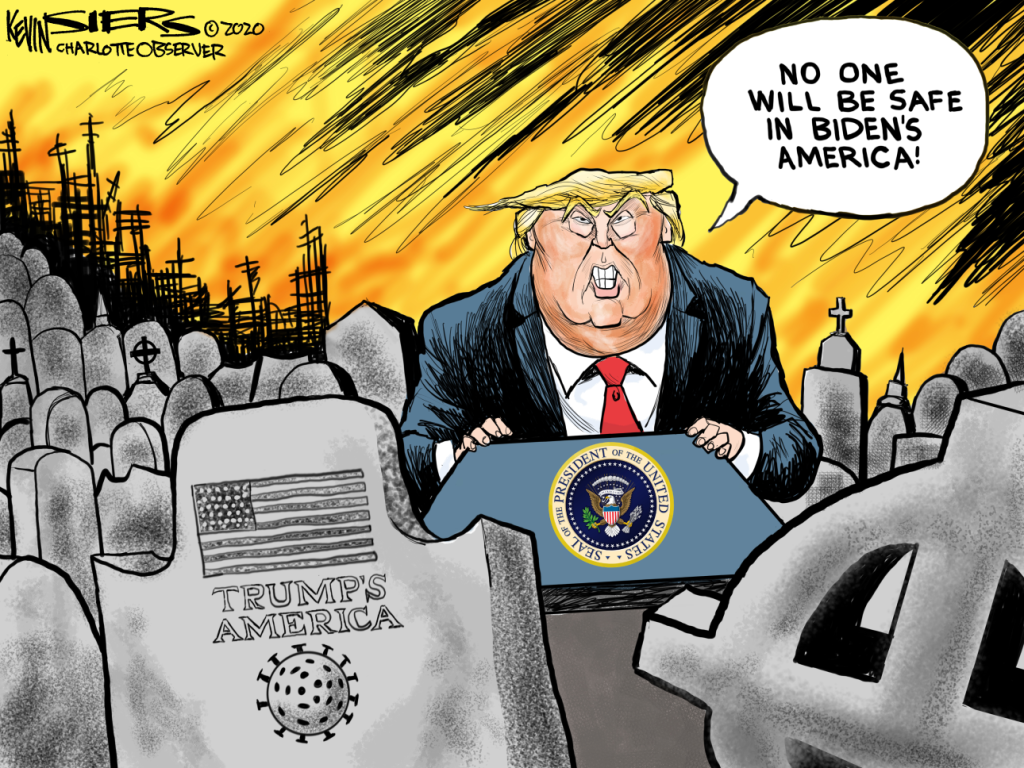 Cartoons: Coronavirus and colleges | Protests turn deadly |
Chadwick Boseman dies 1