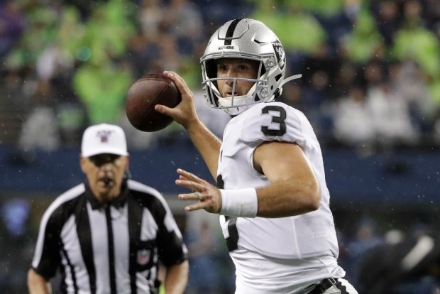 Raiders’ Mariota to injured reserve — will miss at least
three games 1