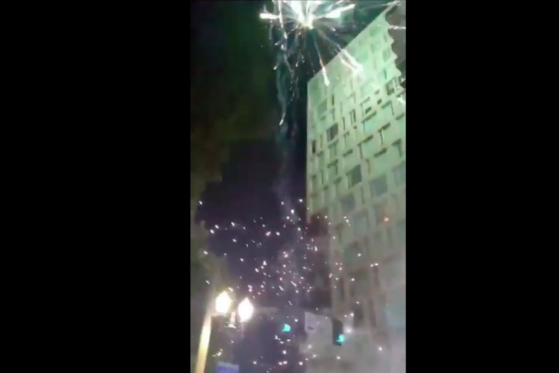 Portland Antifa Rioters Celebrate Mayor's Birthday by
Setting Off Fireworks at His Condo 1