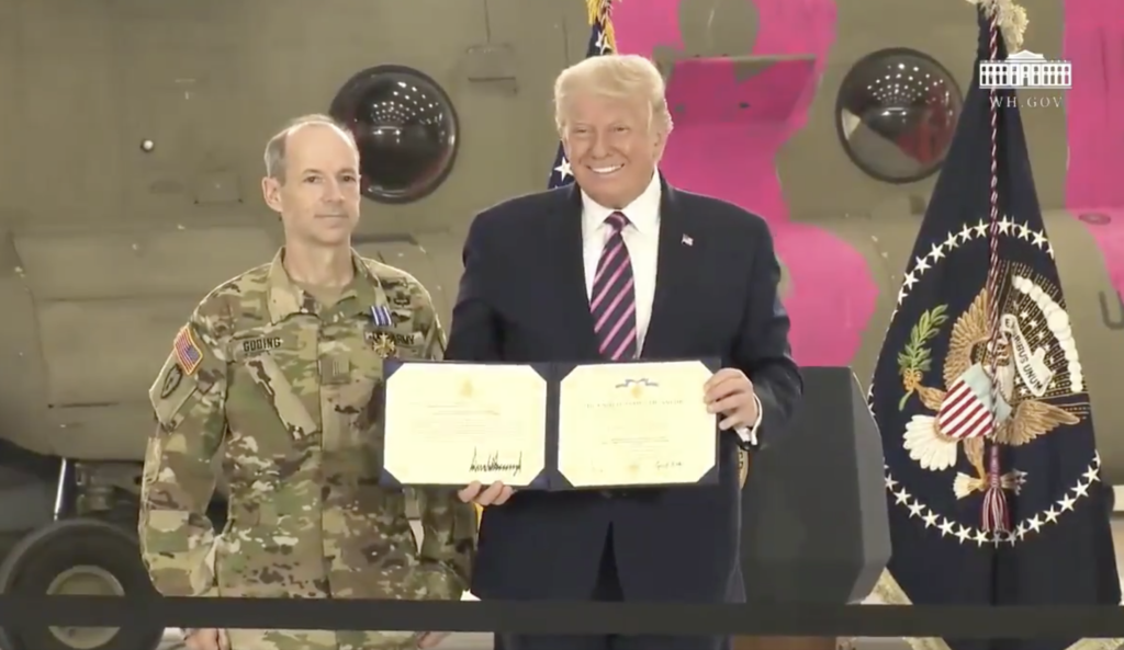 Trump Awards California Guardsmen ‘Patriots’ Who Rescued
More Than 200 Trapped By Wildfire 1