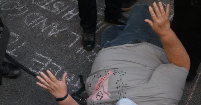 ‘1,2,3!’ Watch London Police Struggle to Carry Away
Overweight Climate Change Protester Under Arrest 1