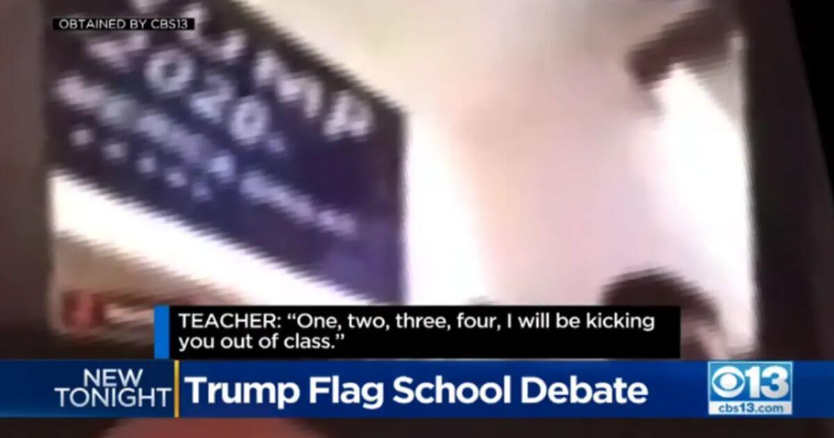California Teacher Threatens To Kick Student Out Of Virtual
Class Over Pro-Trump Flag 1