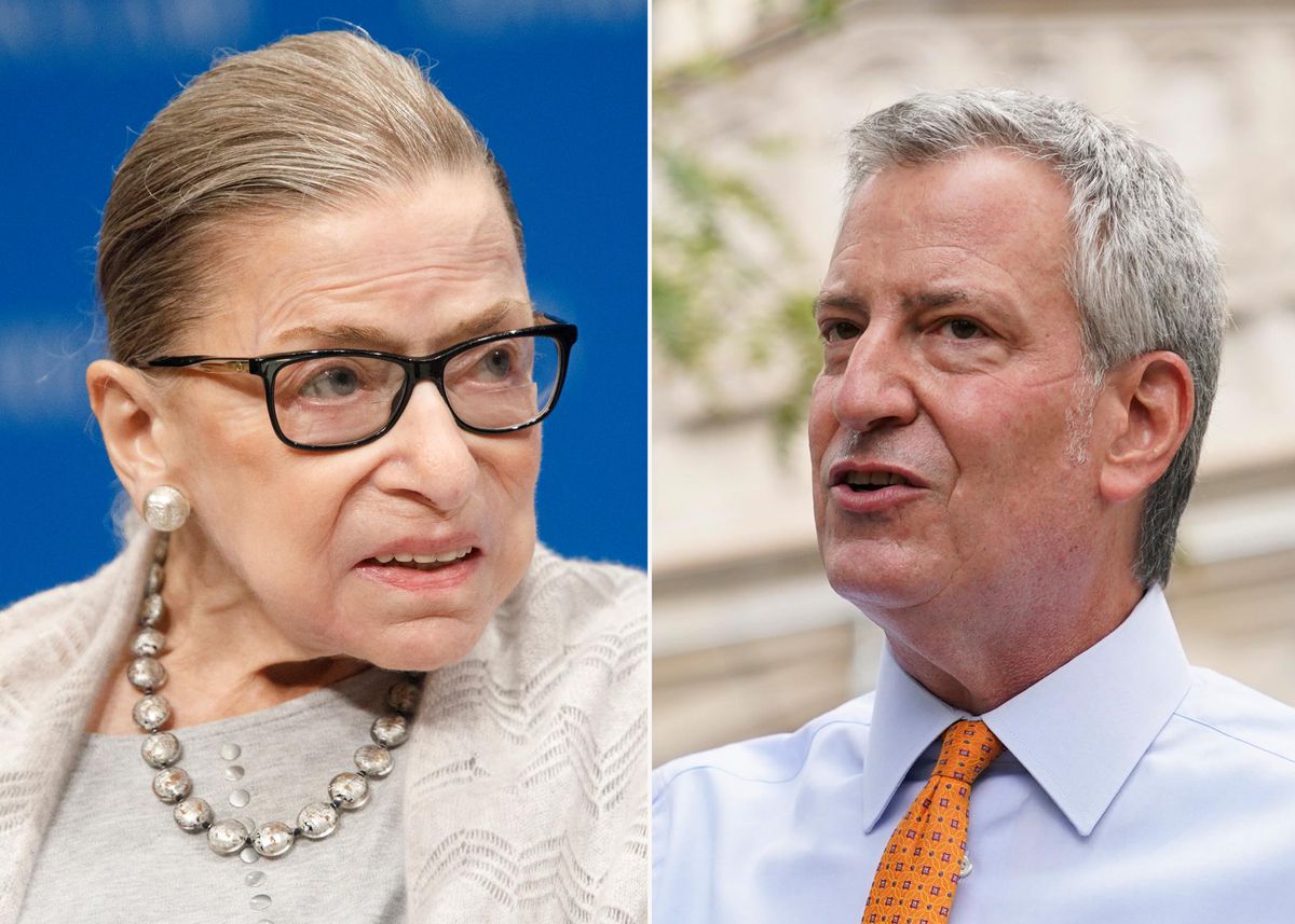 De Blasio praises RBG, credits city schools for her
ascent 1 De Blasio praises RBG, credits city schools for her
ascent 1