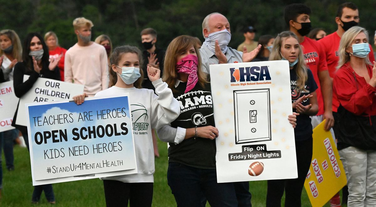 As other states play high school football, Pritzker says
COVID-19 makes the sport still too risky for Illinois 1 As other states play high school football, Pritzker says
COVID-19 makes the sport still too risky for Illinois 1