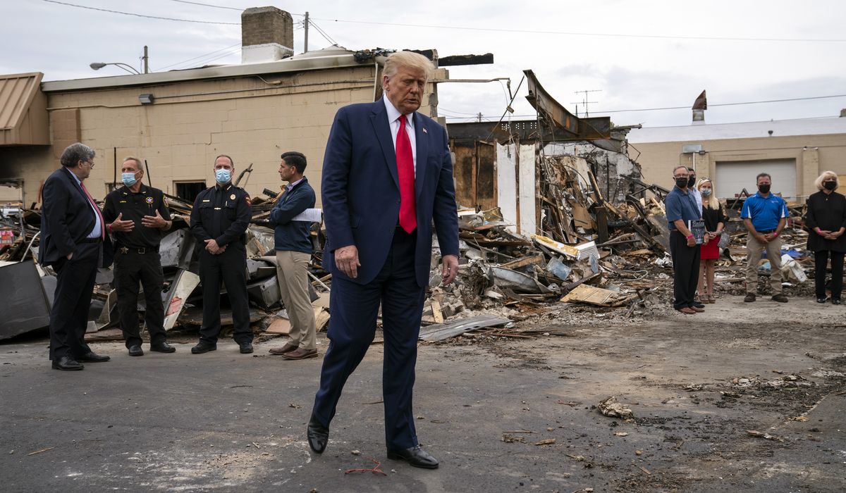 Trump brings more money to police, prosecutors in Kenosha,
Wisconsin, after rioting 1