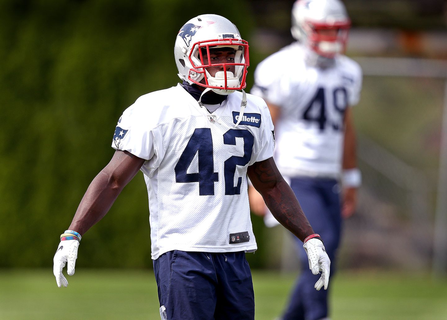 How undrafted rookie J.J. Taylor earned his playing time
with the Patriots 1