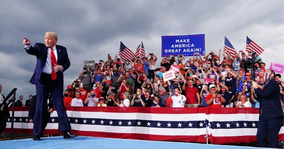 The Hill Owns Itself, Uses Pic of Trump Supporters Wearing
Masks in Tweet About Them Not Wearing Masks 1