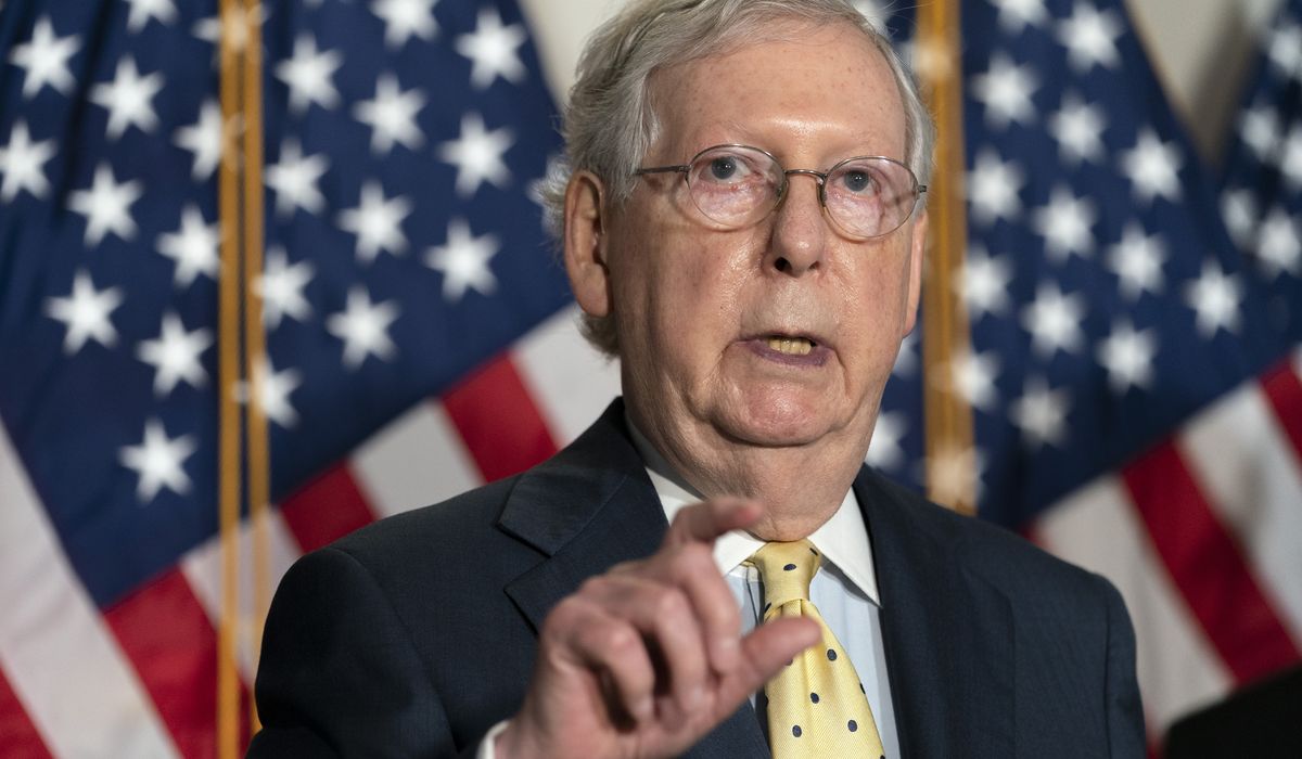 McConnell accuses Democrats of intentionally holding out on
coronavirus relief until after election 1