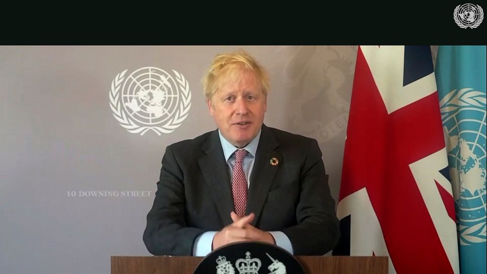 Boris Johnson urges world leaders to unite against
COVID-19 1