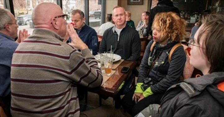 BLM Protesters Stare At White People While They Eat Because
Of Racism 1