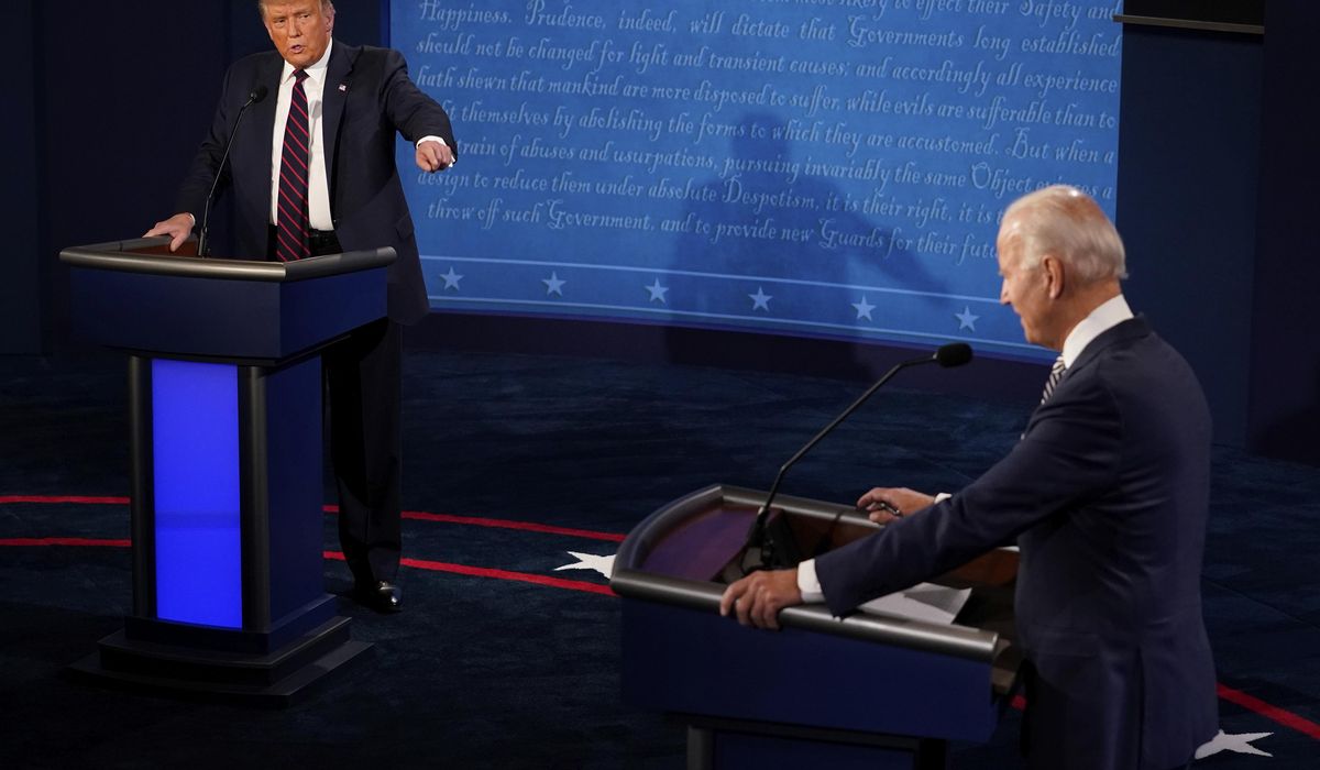 Trump-Biden trade barbs over Obamacare in opening of
presidential debate 1