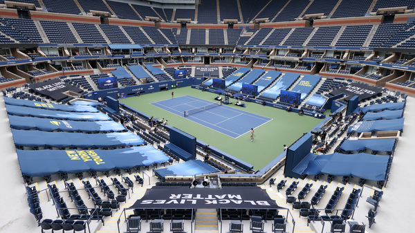 With Fans Forbidden Due To COVID-19, A Noticeably Quiet U.S.
Open Kicks Off In Queens 1