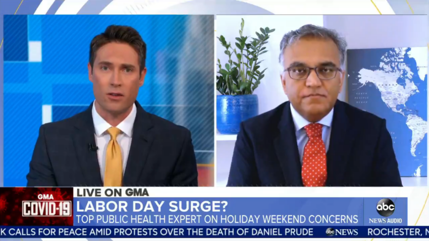 Schools, Labor Day, and flu season: Dr. Ashish Jha worried
about messy virus spike for fall 1