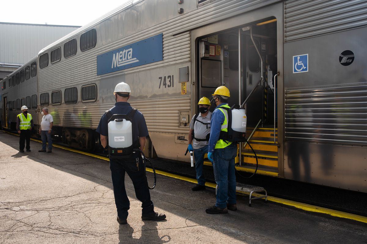 Metra hopes sanitizing stations, air purifiers and mask
mandates will boost ridership amid COVID-19 fears (LIVE
UPDATES) 1