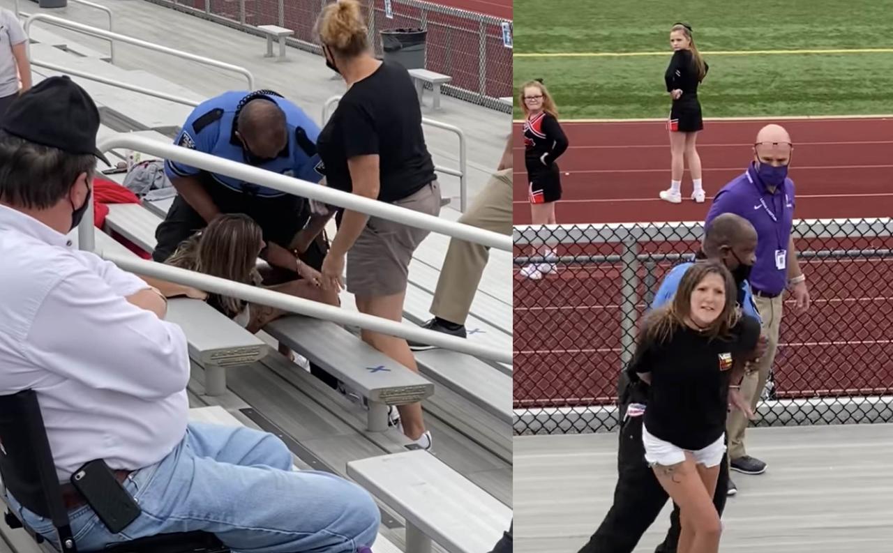 Ohio Mom Tased & Arrested At Middle School
Football Game For Not Wearing Mask 1 Ohio Mom Tased & Arrested At Middle School
Football Game For Not Wearing Mask 1