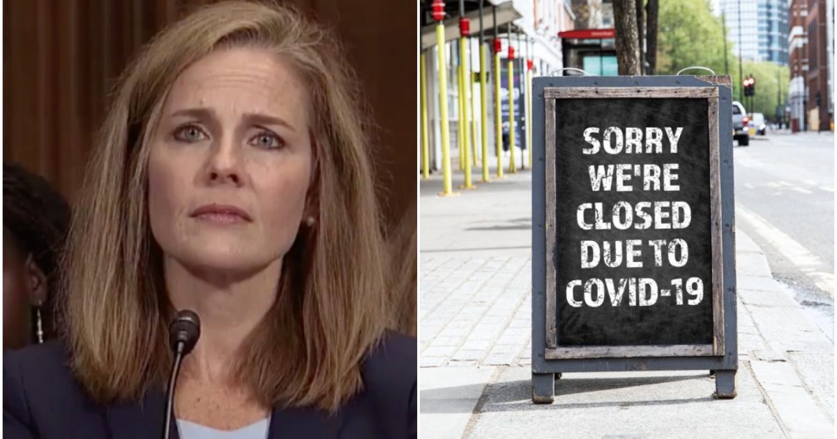 Judge Amy Coney Barrett Recently Approved Democrat COVID-19
Lockdown Policies 1