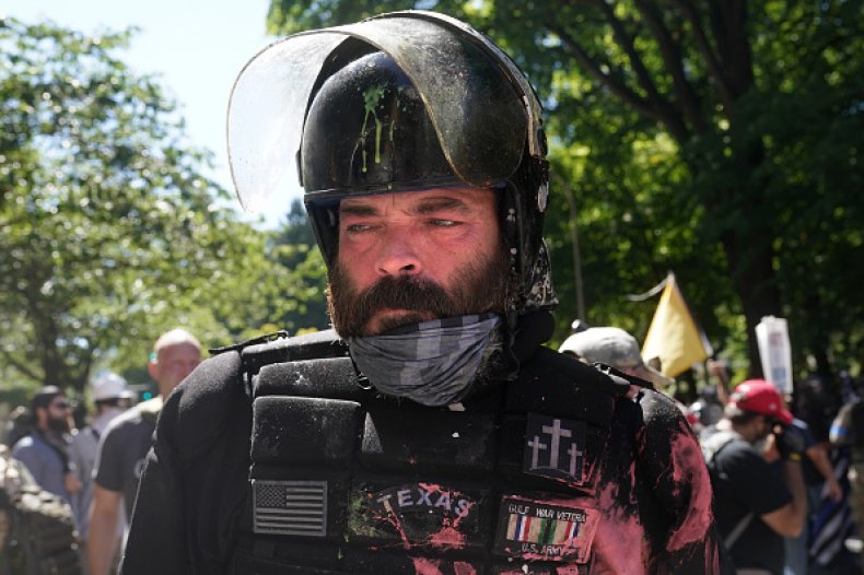 Proud Boys Member, Who Shot Paintballs At Protestors,
Arrested By Portland Police 1