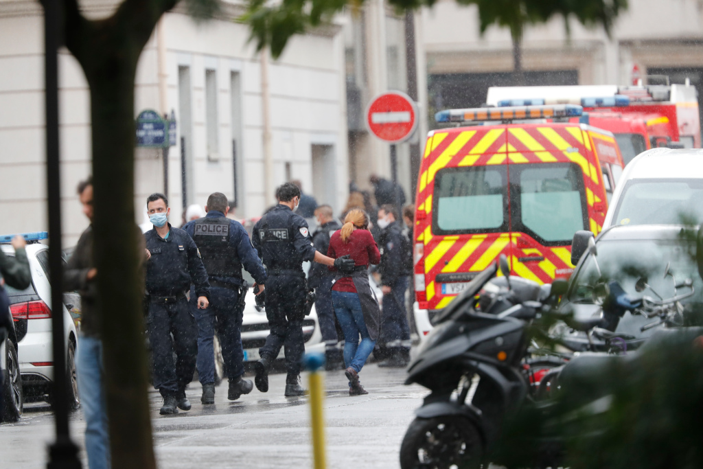 Paris: Two injured in knife attack near Charlie Hebdo
offices 1