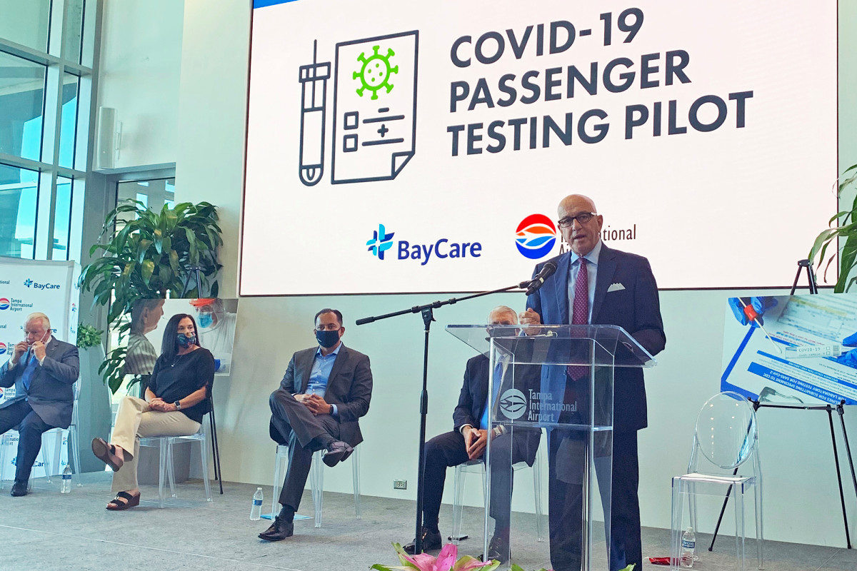 Tampa Airport becomes first to offer COVID-19 testing to all
passengers 1