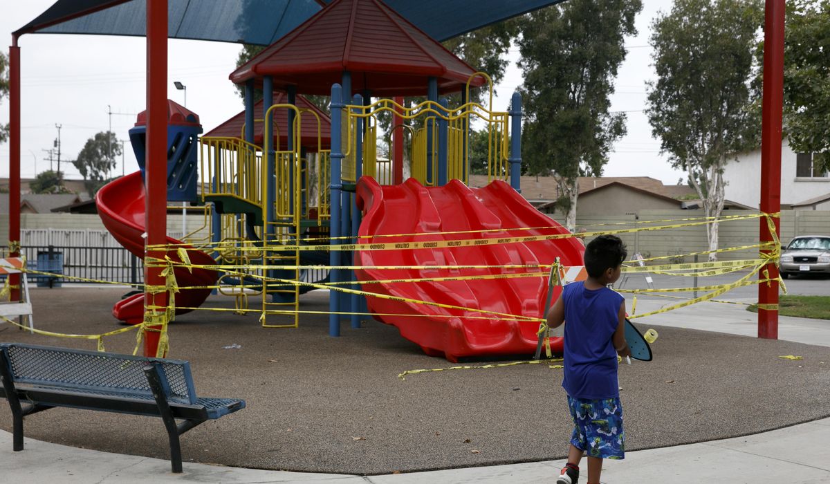 California eases more virus restrictions, opens
playgrounds 1