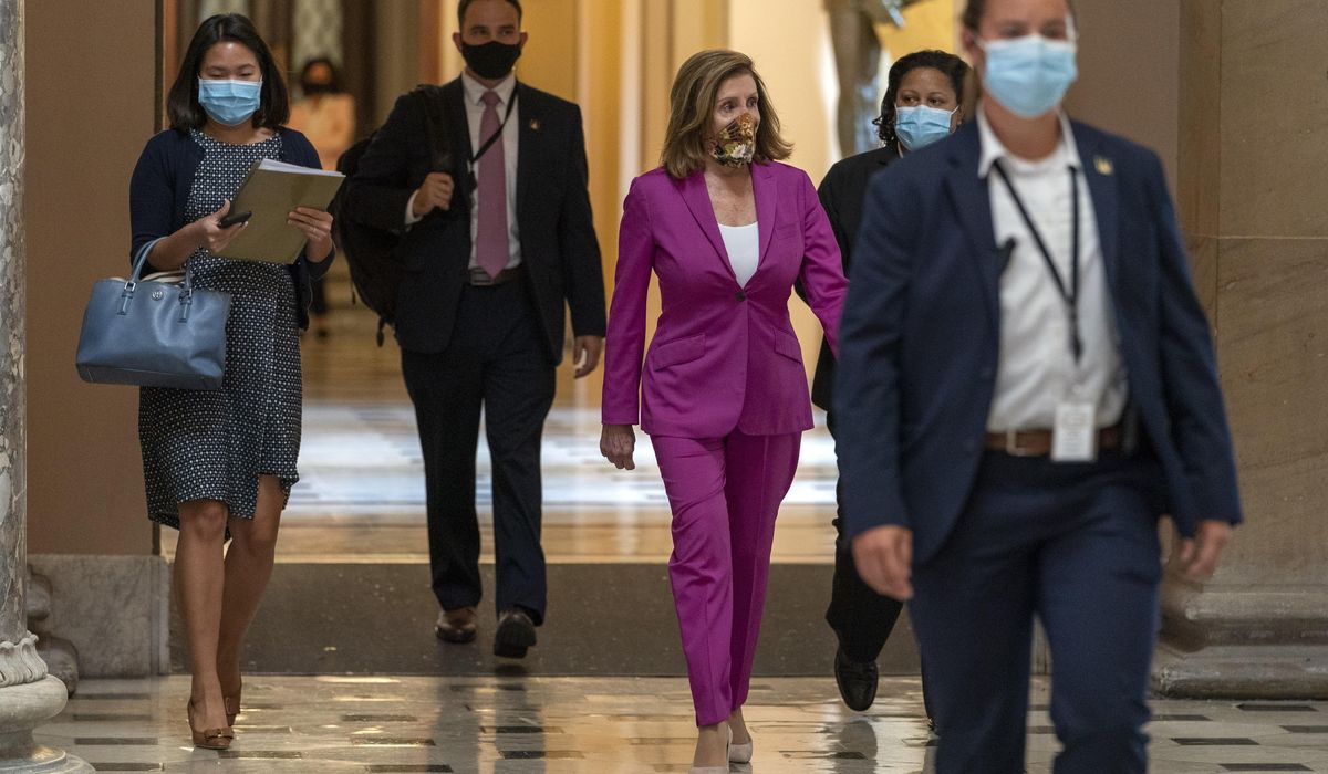 Pelosi: House to stay in session until COVID-19 rescue
pact 1
