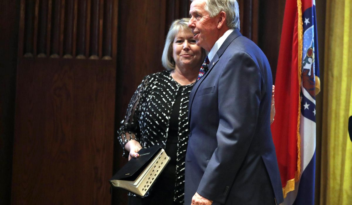 Wife of Missouri governor tests positive for
COVID-19 1