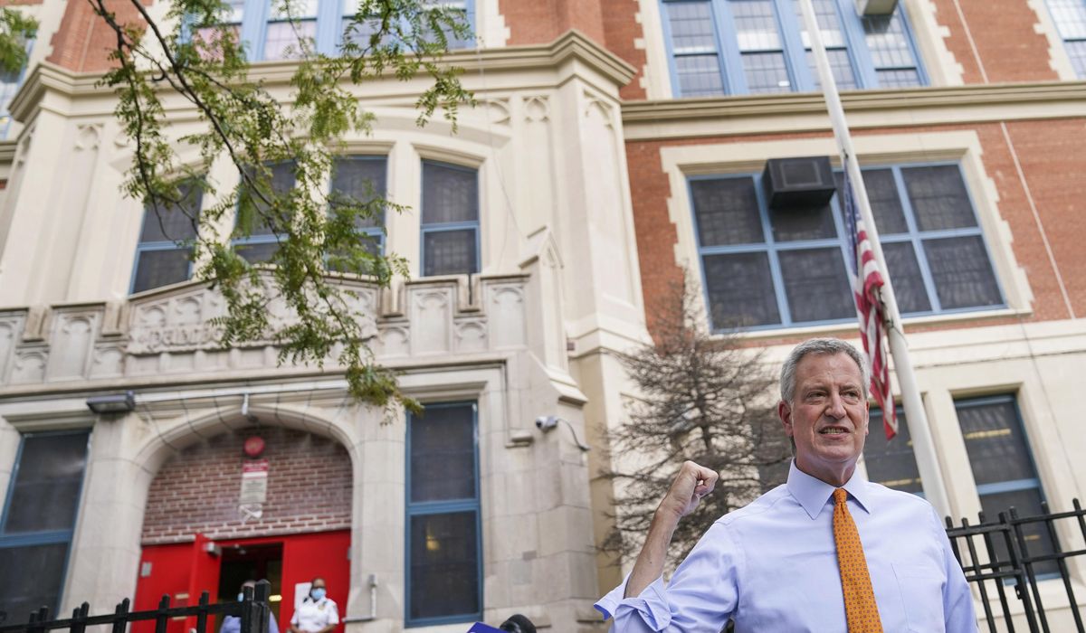 For most NYC students, back to school, but not the
classroom 1