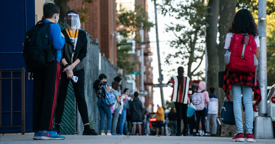 Only 26% of N.Y.C. Students Attend In-Person Classes, Far
From Goal 1