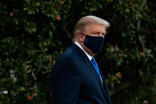 As the president is hospitalized with the coronavirus, the
number of new daily cases in the U.S. continues to rise. Here’s the
latest. 1