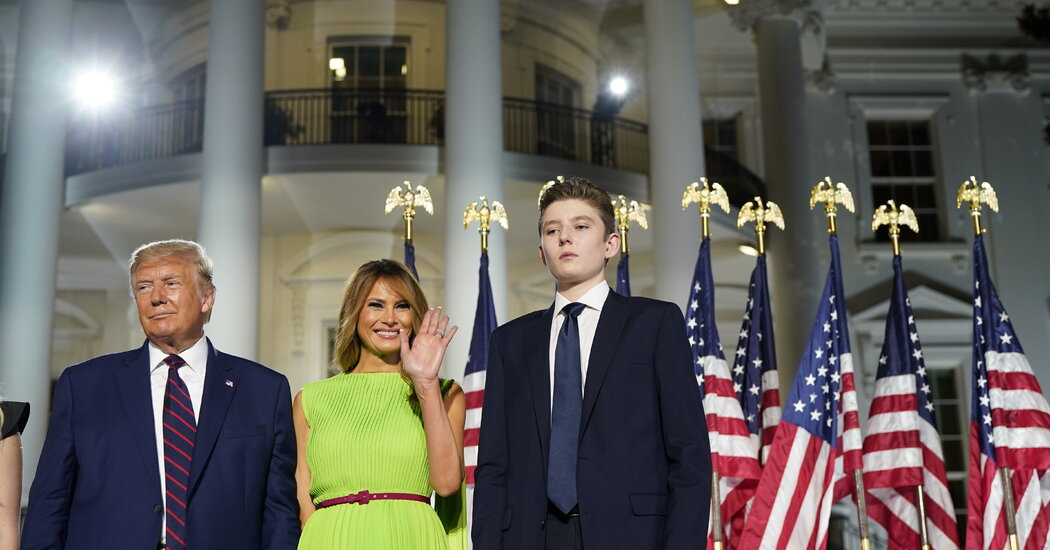 Barron Trump Tested Positive for Coronavirus, Melania Trump
Says 1