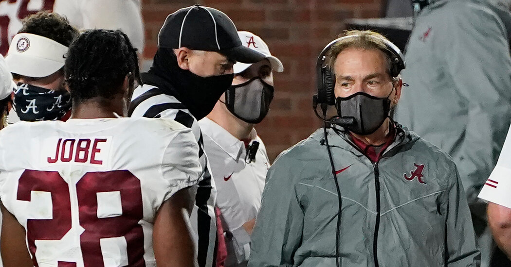 Nick Saban, Alabama’s Football Coach, Tests Positive for
Coronavirus 1
