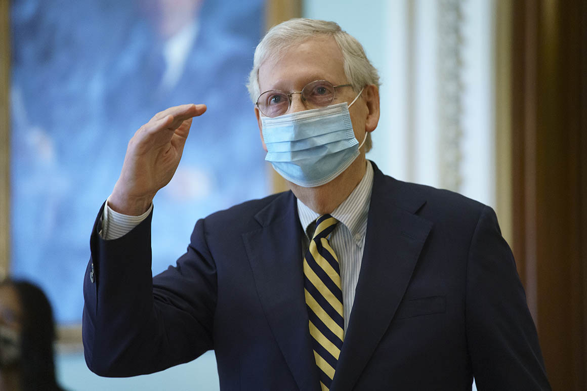 McConnell sets up votes on narrow coronavirus relief
proposal 1