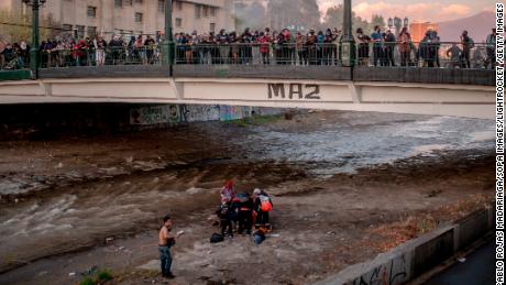 Chile protest anniversary turns violent as churches
burned 1