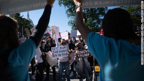 Crowds gather for Women's March to protest Trump and Supreme
Court nominee 1