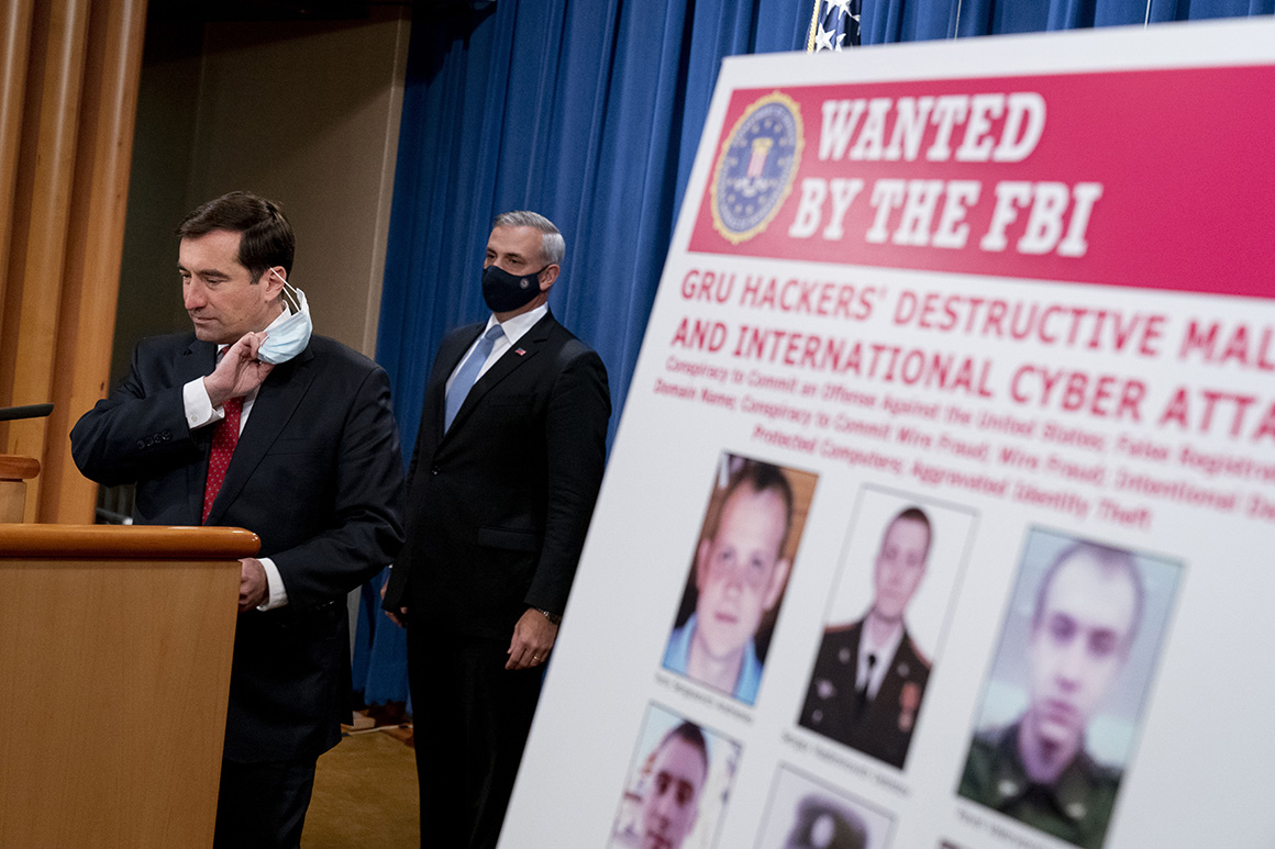 6 Russian military officers charged in vast hacking
campaign 1