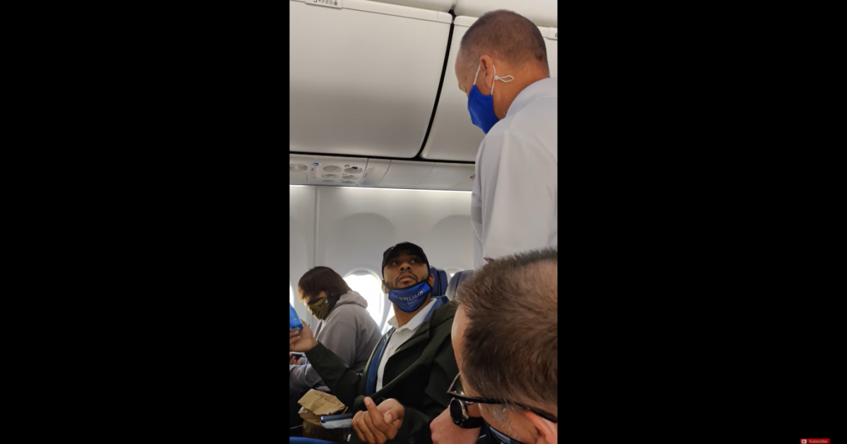 Southwest Airlines Kicks Trump Supporter Off Flight for Not
Wearing Trump 2020 Mask While Eating 1