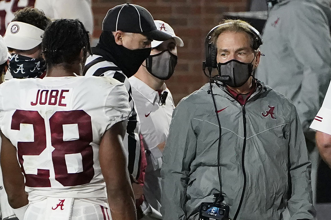 Alabama football coach Saban tests positive for
Covid-19 1