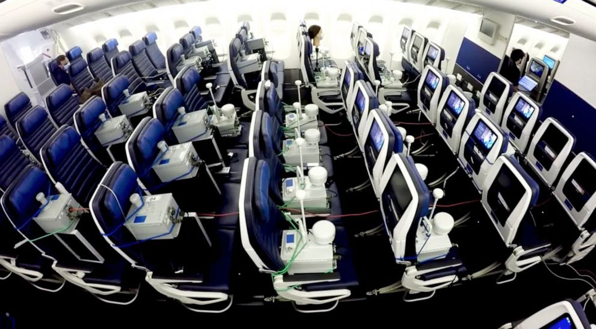 Planes almost entirely safe from coronavirus transmission if
everyone wears masks: study 1 Planes almost entirely safe from coronavirus transmission if
everyone wears masks: study 1