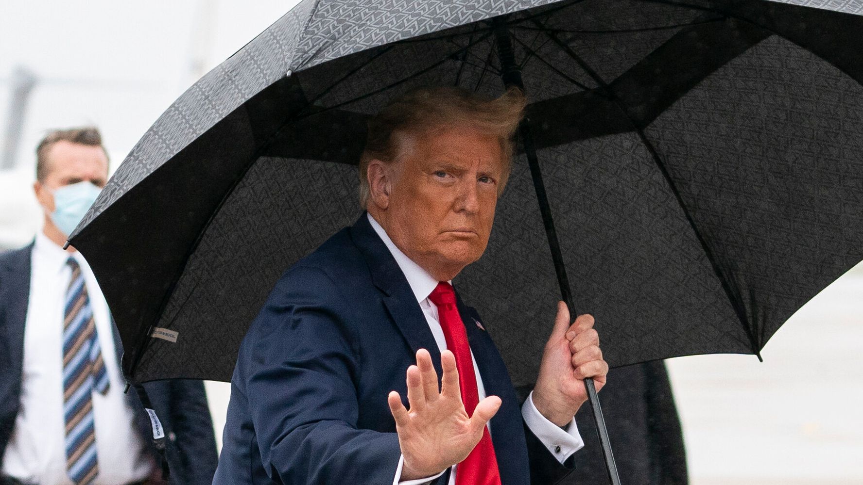 Maskless Trump Photo Pretty Much Sums Up His Presidency,
Critics Say 1