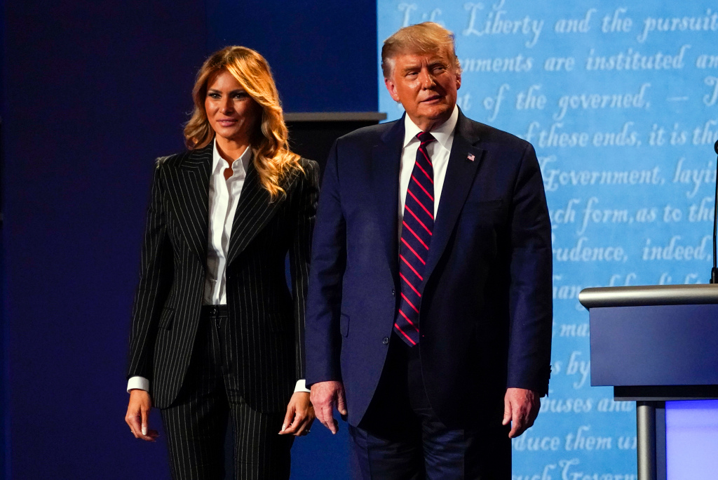 President Trump says he and first lady Melania Trump tested
positive for COVID-19 1