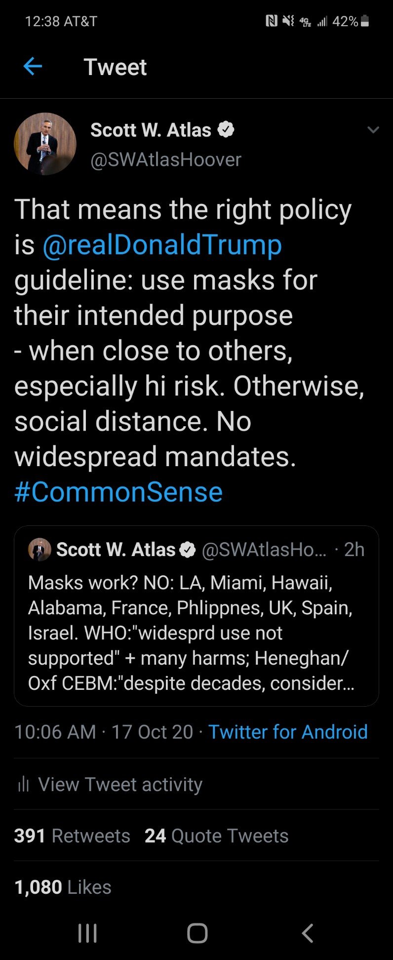 Atlas: Twitter’s Censorship Of Mask Facts From WHO Is
Dangerous Territory 1