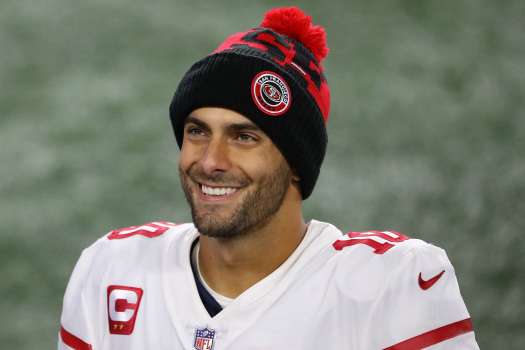 Kurtenbach: Yes, Jimmy Garoppolo beat the Patriots, but
don’t be fooled 1