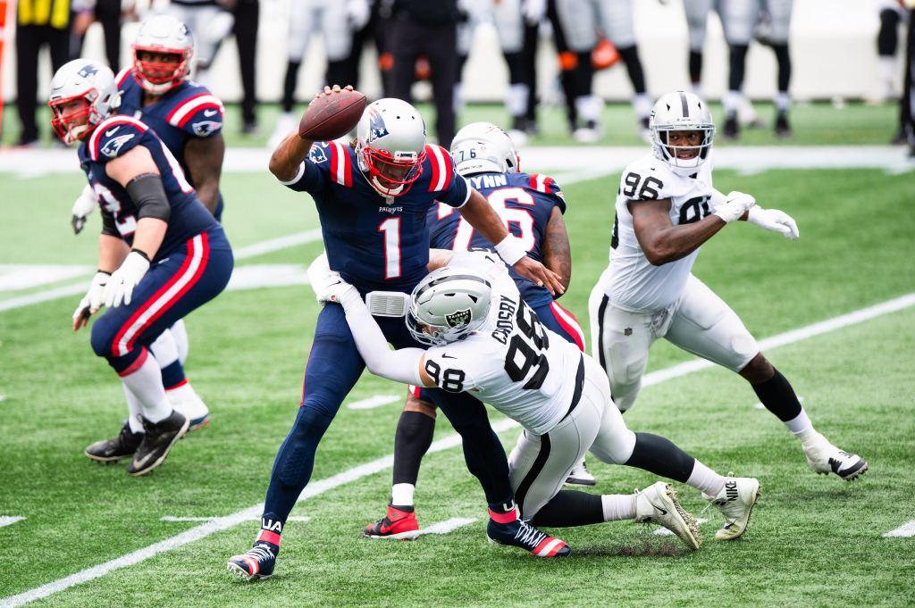 Cam Newton tests positive for coronavirus five days after
facing Raiders 1