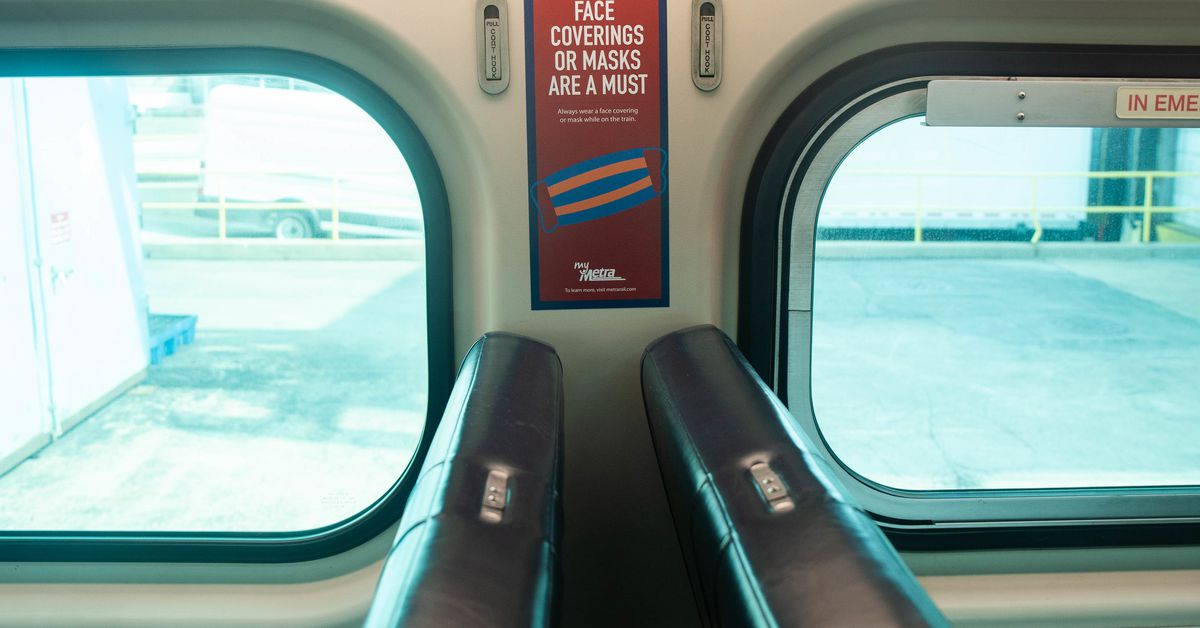 Metra, enforce your mask mandate and keep all of us
passengers safe 1 Metra, enforce your mask mandate and keep all of us
passengers safe 1